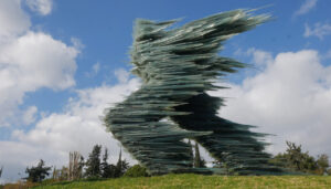 The Runner Man Glass Sculpture by Costas Varotsos